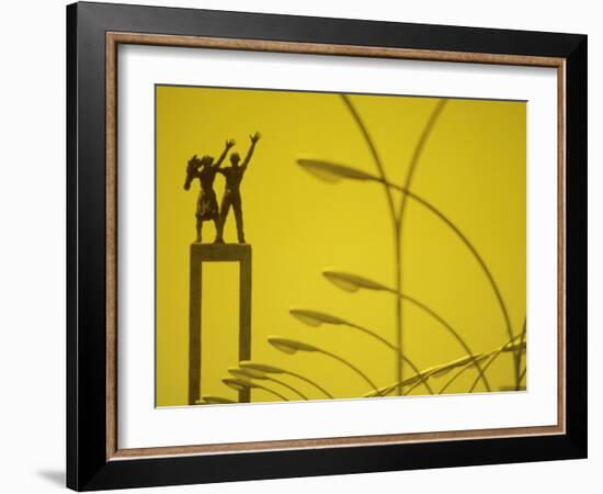 Street Lights and Monument in Jakarta, Indonesia-Co Rentmeester-Framed Photographic Print