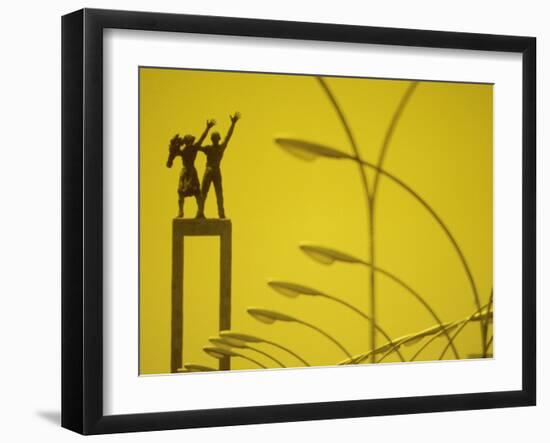 Street Lights and Monument in Jakarta, Indonesia-Co Rentmeester-Framed Photographic Print