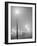 Street Lights Glow on a Foggy Night in New Bedford, Massachusetts, Jan, 1941-null-Framed Photo