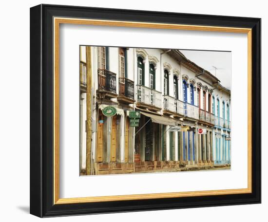 Street, Mariana, Minas Gerais, Brazil-Anthony Asael-Framed Photographic Print