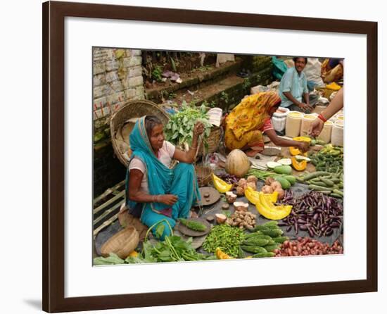 Street Market at Matiari, West Bengal, India-null-Framed Photographic Print