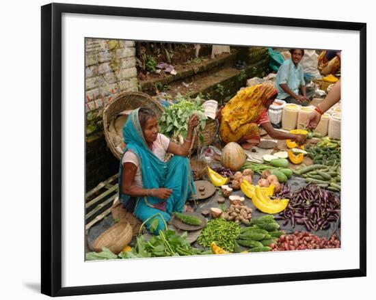 Street Market at Matiari, West Bengal, India-null-Framed Photographic Print