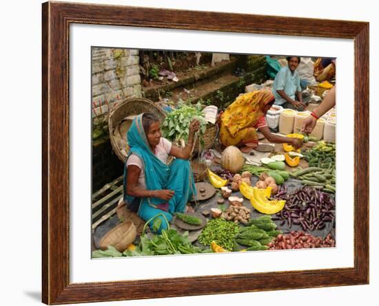 Street Market at Matiari, West Bengal, India-null-Framed Photographic Print