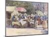 Street Market, Brittany-Mortimer Menpes-Mounted Photographic Print