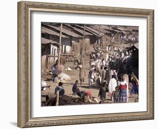 Street Market in a Village Near the Airport, Gondar, Ethiopia, Africa-Jane Sweeney-Framed Photographic Print