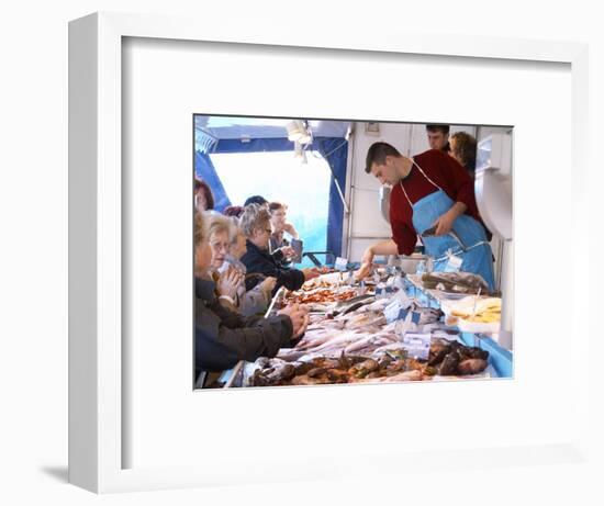 Street Market, Merchant's Stall with Fish, Sanary, Var, Cote d'Azur, France-Per Karlsson-Framed Photographic Print