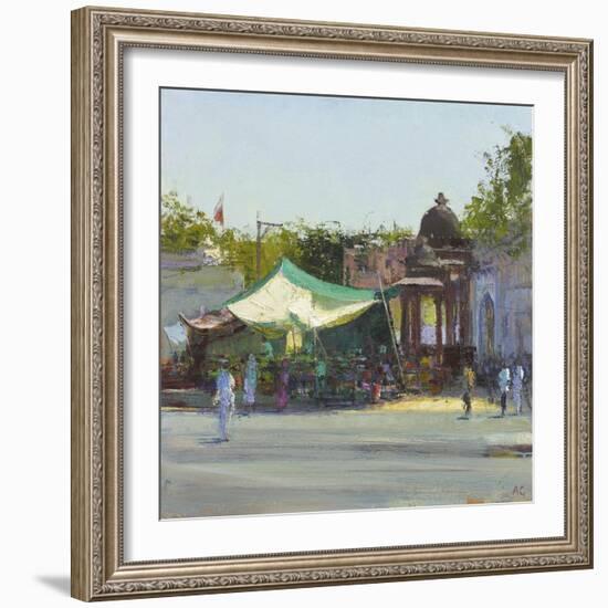 Street Market near Mandore Gardens, Rajasthan-Andrew Gifford-Framed Giclee Print