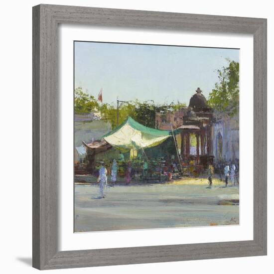 Street Market near Mandore Gardens, Rajasthan-Andrew Gifford-Framed Giclee Print