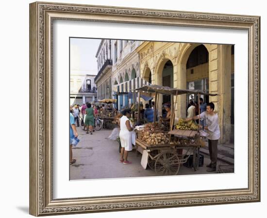 Street Market, Old Havana, Havana, Cuba, West Indies, Central America-Mark Mawson-Framed Photographic Print