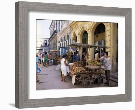 Street Market, Old Havana, Havana, Cuba, West Indies, Central America-Mark Mawson-Framed Photographic Print