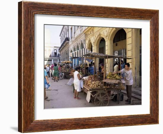 Street Market, Old Havana, Havana, Cuba, West Indies, Central America-Mark Mawson-Framed Photographic Print