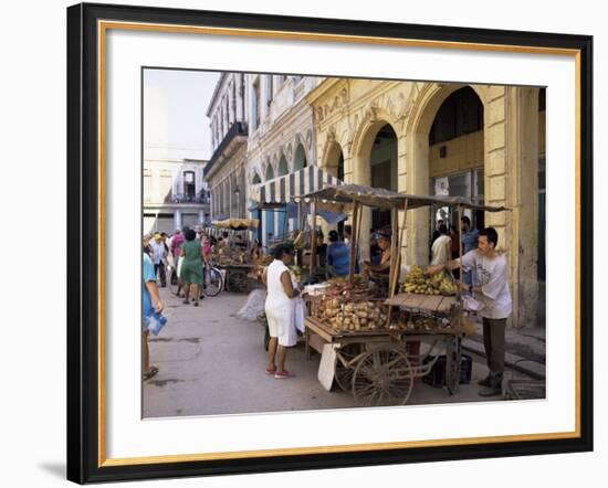 Street Market, Old Havana, Havana, Cuba, West Indies, Central America-Mark Mawson-Framed Photographic Print