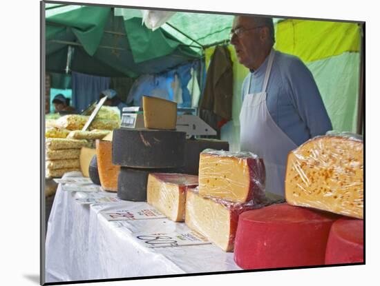 Street Market Stall Selling Cheese, Montevideo, Uruguay-Per Karlsson-Mounted Photographic Print