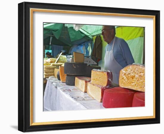 Street Market Stall Selling Cheese, Montevideo, Uruguay-Per Karlsson-Framed Photographic Print