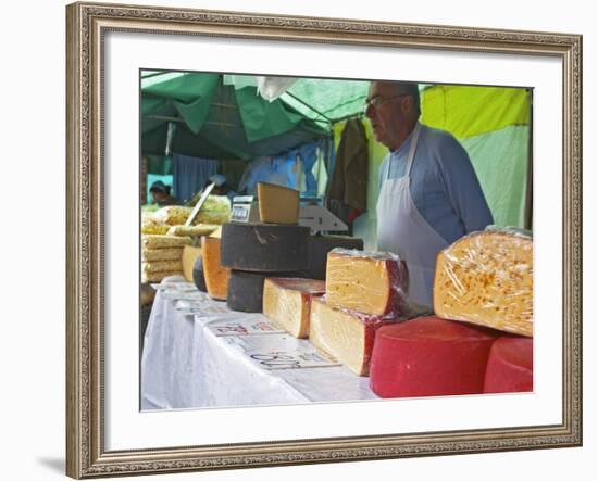 Street Market Stall Selling Cheese, Montevideo, Uruguay-Per Karlsson-Framed Photographic Print