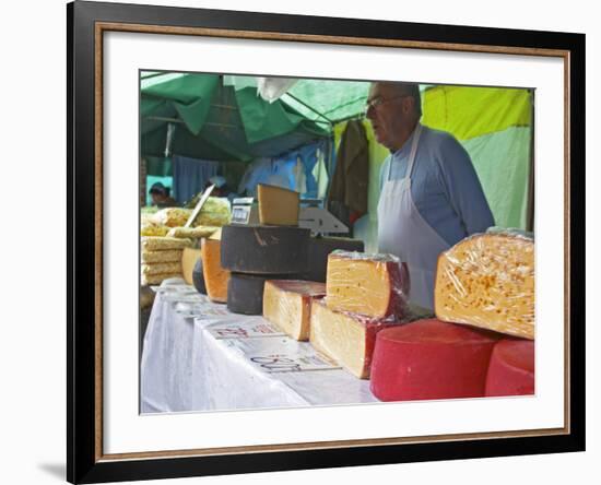 Street Market Stall Selling Cheese, Montevideo, Uruguay-Per Karlsson-Framed Photographic Print