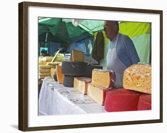 Street Market Stall Selling Cheese, Montevideo, Uruguay-Per Karlsson-Framed Photographic Print