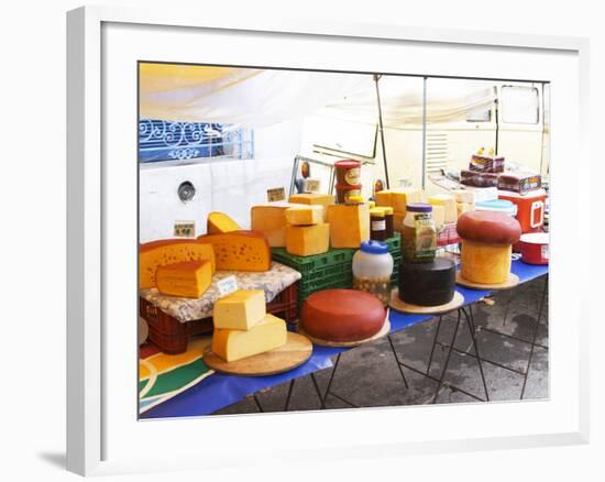 Street Market Stall Selling Cheese, Montevideo, Uruguay-Per Karlsson-Framed Photographic Print