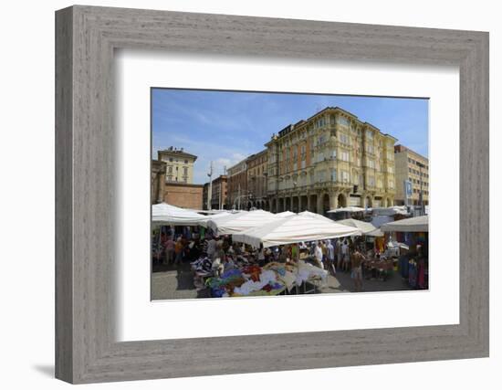 Street Market, Via Irnerio, Bologna, Emilia-Romagna, Italy, Europe-Peter Richardson-Framed Photographic Print