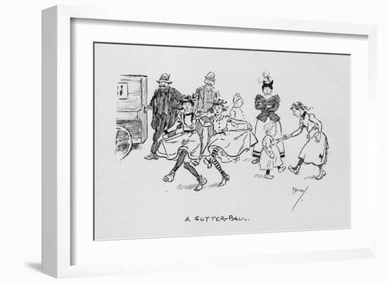 Street Music: a Gutter-Ball 1896-Phil May-Framed Art Print