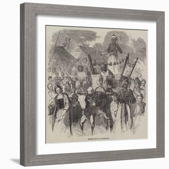 Street Music in Burmah-null-Framed Giclee Print