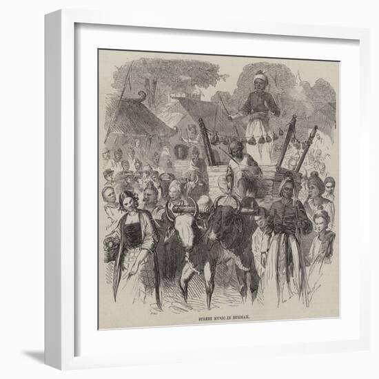 Street Music in Burmah-null-Framed Giclee Print