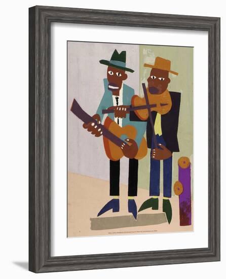 Street Musicians-William H Johnson-Framed Art Print