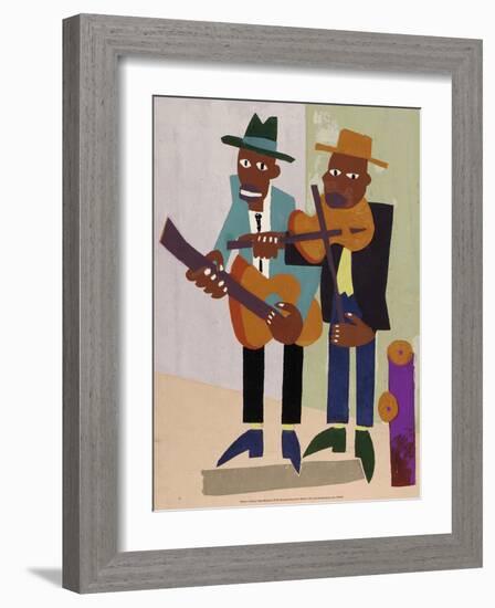 Street Musicians-William H Johnson-Framed Art Print