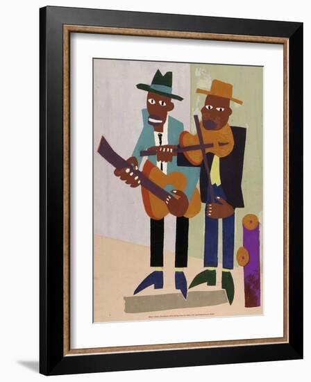 Street Musicians-William H Johnson-Framed Art Print