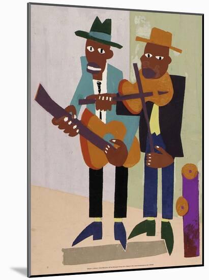 Street Musicians-William H Johnson-Mounted Art Print