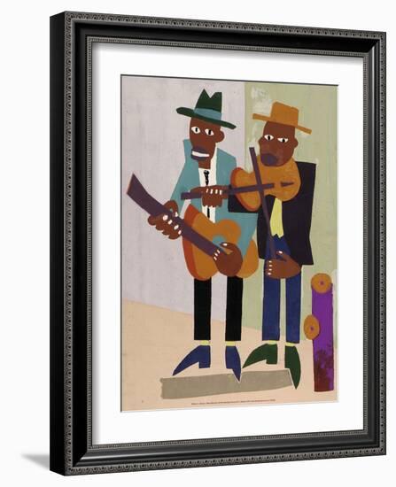 Street Musicians-William H Johnson-Framed Art Print