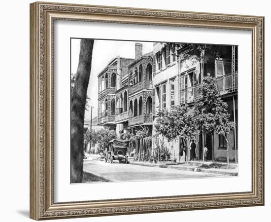 Street of Balconies in the Vieux Carre, New Orleans, 1925 (B/W Photo)-American Photographer-Framed Giclee Print