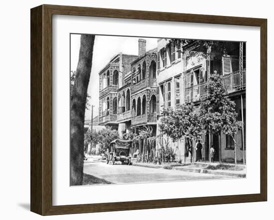 Street of Balconies in the Vieux Carre, New Orleans, 1925 (B/W Photo)-American Photographer-Framed Giclee Print