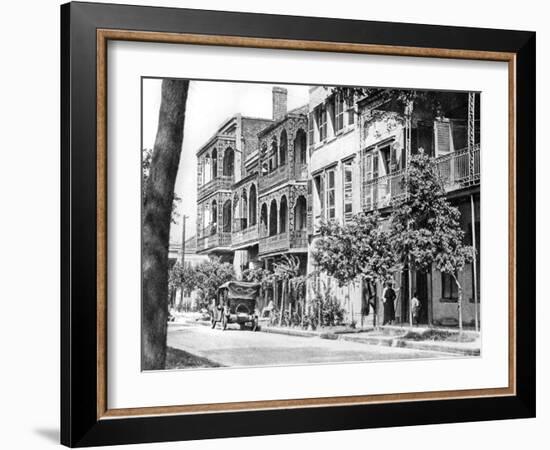 Street of Balconies in the Vieux Carre, New Orleans, 1925 (B/W Photo)-American Photographer-Framed Giclee Print