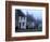 Street of "Gold Hill" Shrouded in Fog, Shaftesbury, Dorset, England-Jan Stromme-Framed Photographic Print