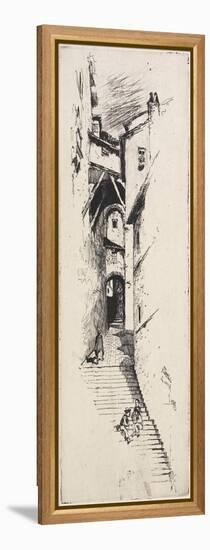 Street of Stairs, Siena, 1883-Joseph Pennell-Framed Premier Image Canvas