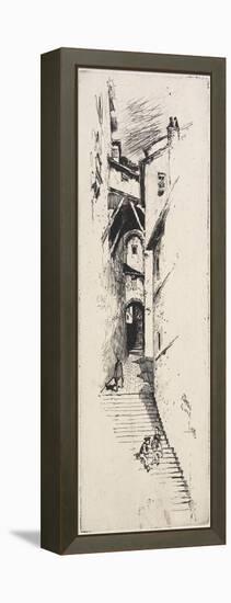 Street of Stairs, Siena, 1883-Joseph Pennell-Framed Premier Image Canvas