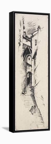 Street of Stairs, Siena, 1883-Joseph Pennell-Framed Premier Image Canvas