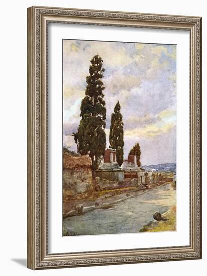 Street of Tombs -Pompeii-Alberto Pisa-Framed Art Print