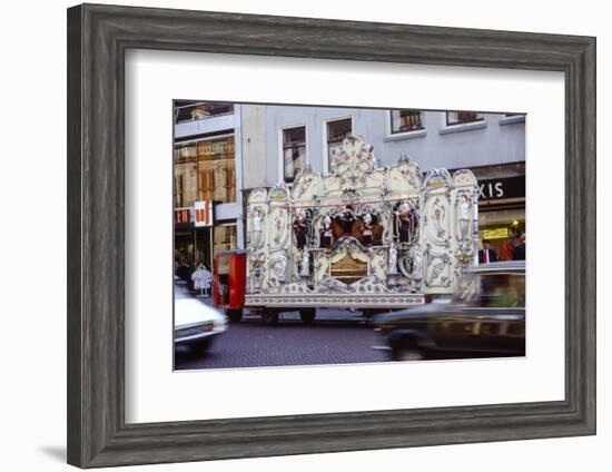 Street Organ in Dutch Town, Holland, 20th century-Unknown-Framed Photographic Print