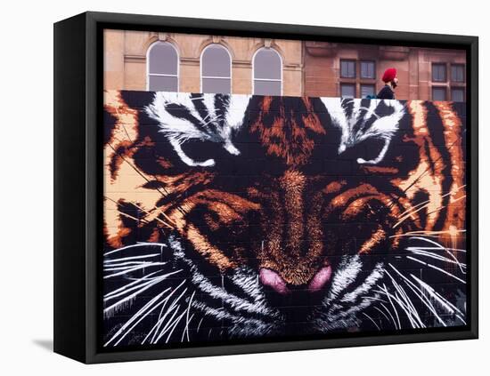Street Painting on a Wall-Craig Roberts-Framed Premier Image Canvas