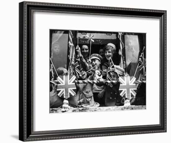 Street Party for Coronation of Queen Elizabeth Ii-Staff-Framed Photographic Print