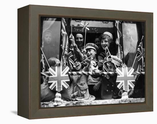 Street Party for Coronation of Queen Elizabeth Ii-Staff-Framed Premier Image Canvas