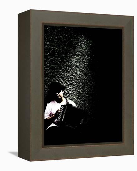 Street Performer-David Ridley-Framed Premier Image Canvas