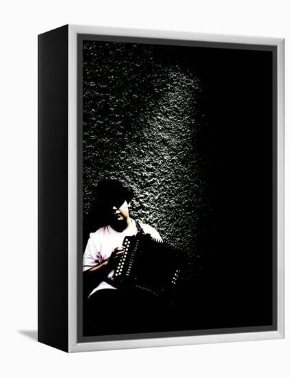 Street Performer-David Ridley-Framed Premier Image Canvas