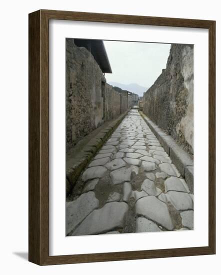 Street, Pompeii, Campania, Italy-Michael Newton-Framed Photographic Print