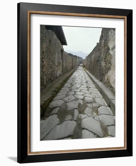 Street, Pompeii, Campania, Italy-Michael Newton-Framed Photographic Print