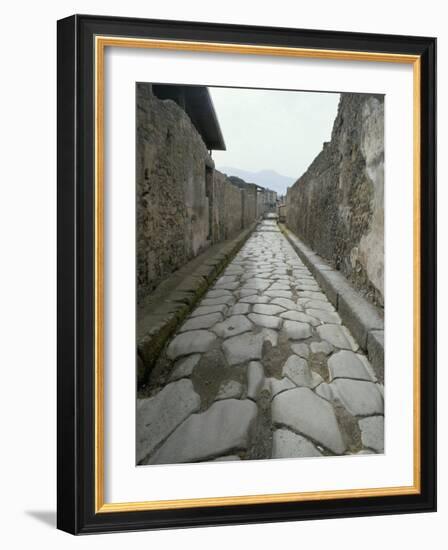 Street, Pompeii, Campania, Italy-Michael Newton-Framed Photographic Print