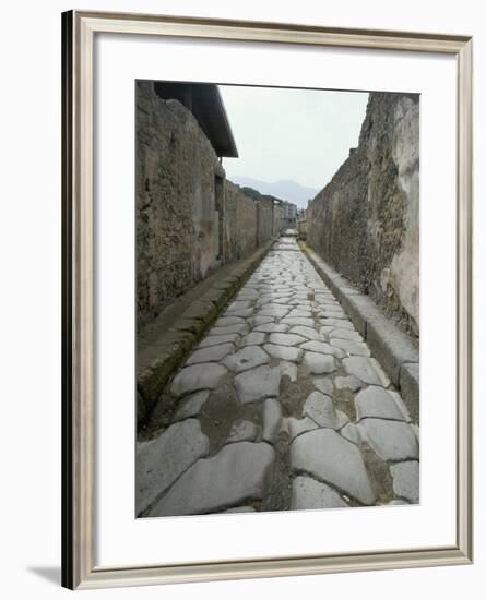 Street, Pompeii, Campania, Italy-Michael Newton-Framed Photographic Print