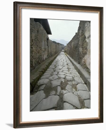 Street, Pompeii, Campania, Italy-Michael Newton-Framed Photographic Print